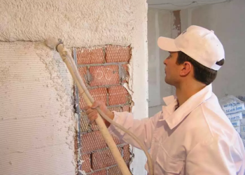 Машинная штукатурка стен: технология и этапы