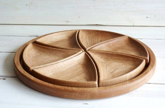 Дерев’яні тарілки мінажниці: різновиди та як обирати