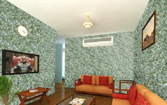 Жидкие обои в интерьере: достоинства и правила нанесения